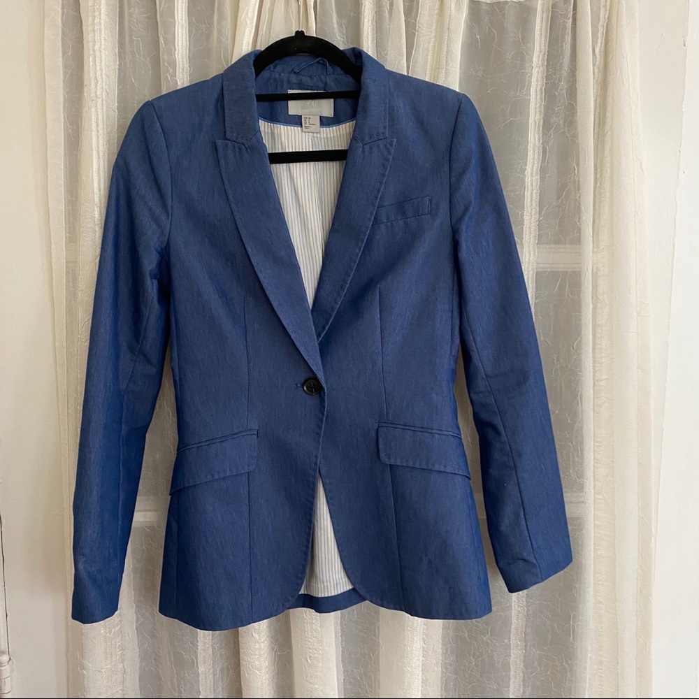 H&M Dark Chambray Blazer